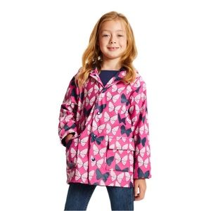 Hatley Girls' Butterflies waterproof jacket Size 7